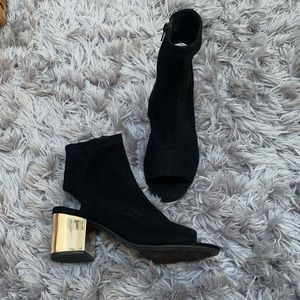 Black open toe heels